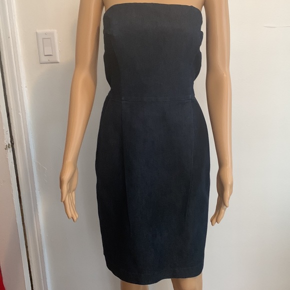 ❤️ FINAL OFFER ❤️EXPRESS LIKE NEW Strapless Denim Dress - Picture 2 of 7